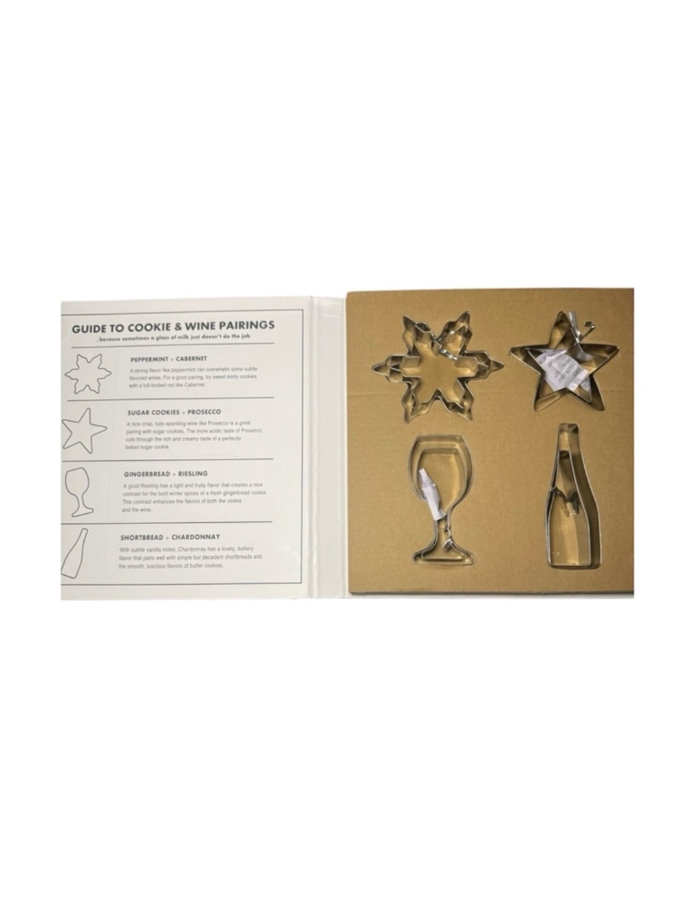 Santa Barbara Cookies & Wine Cookie Cutter Book Box Holiday Gift Set